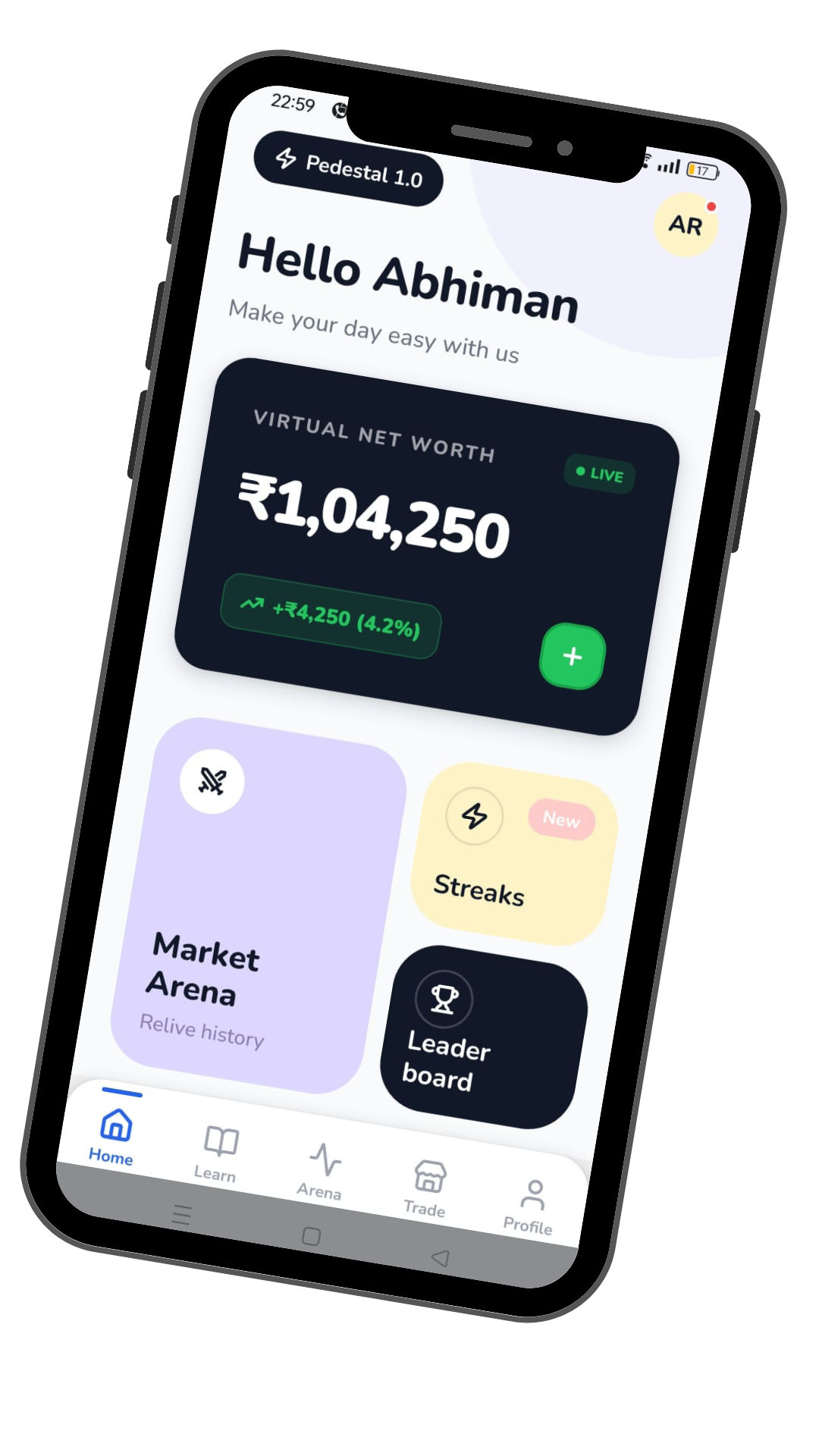 Pedestal App Dashboard Mockup